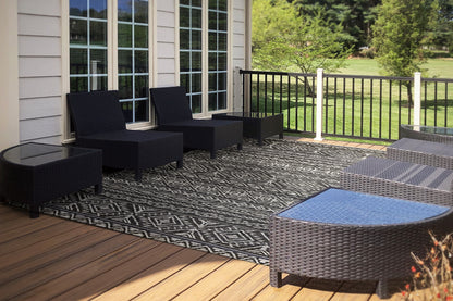 Brighton Contemporary Grey Modern No Pile Rug