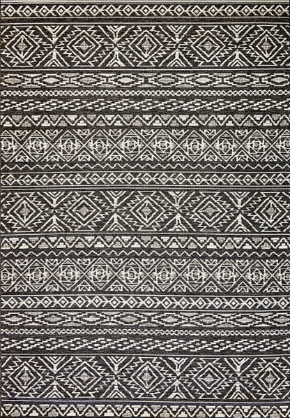 Brighton Contemporary Grey Modern No Pile Rug
