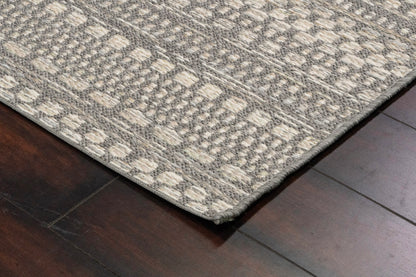 Brighton Contemporary Light Grey Modern No Pile Rug