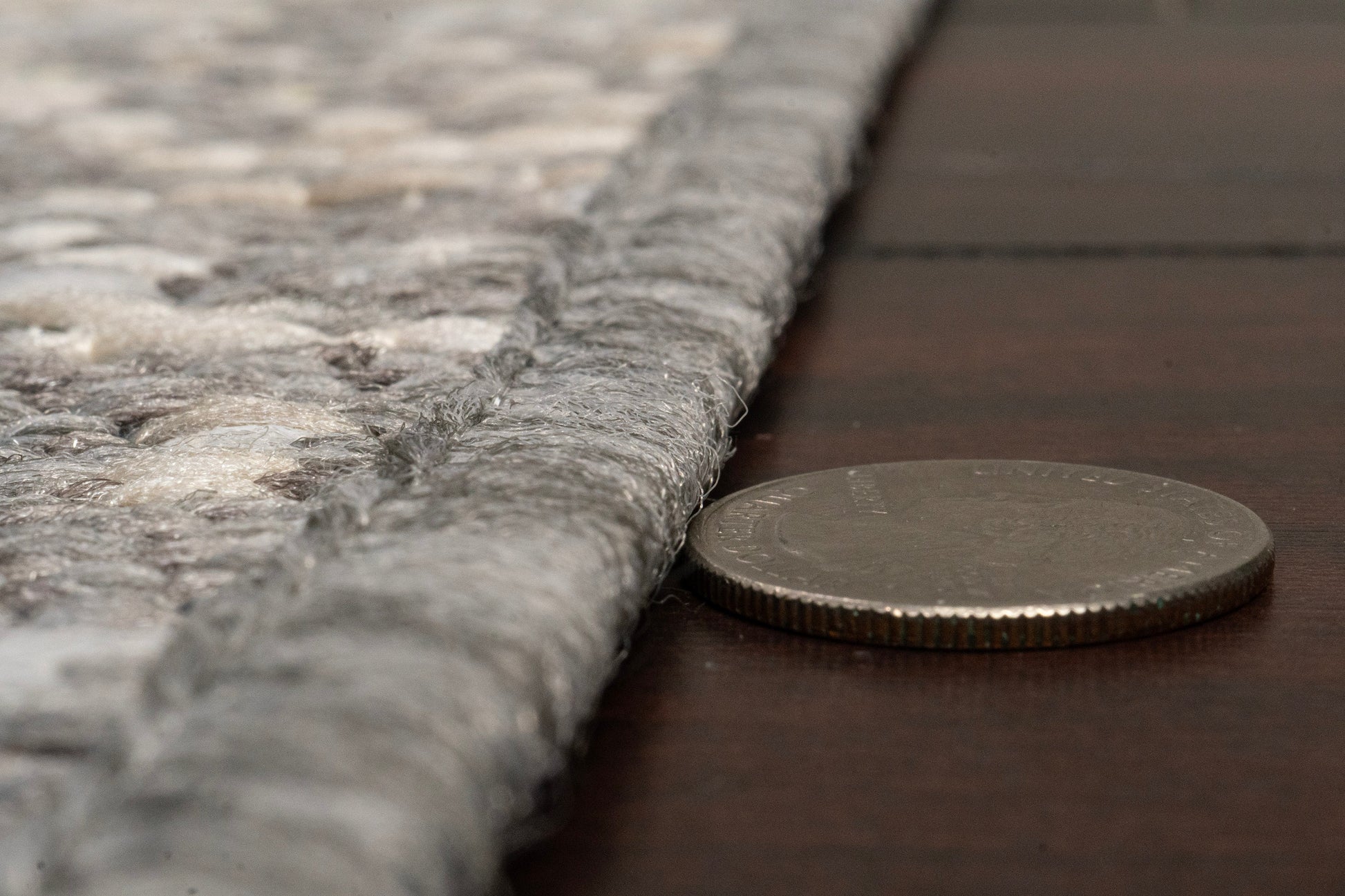 Brighton Contemporary Light Grey Modern No Pile Rug