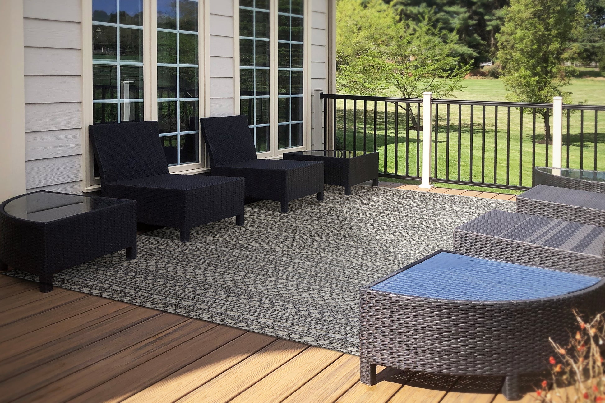 Brighton Contemporary Light Grey Modern No Pile Rug