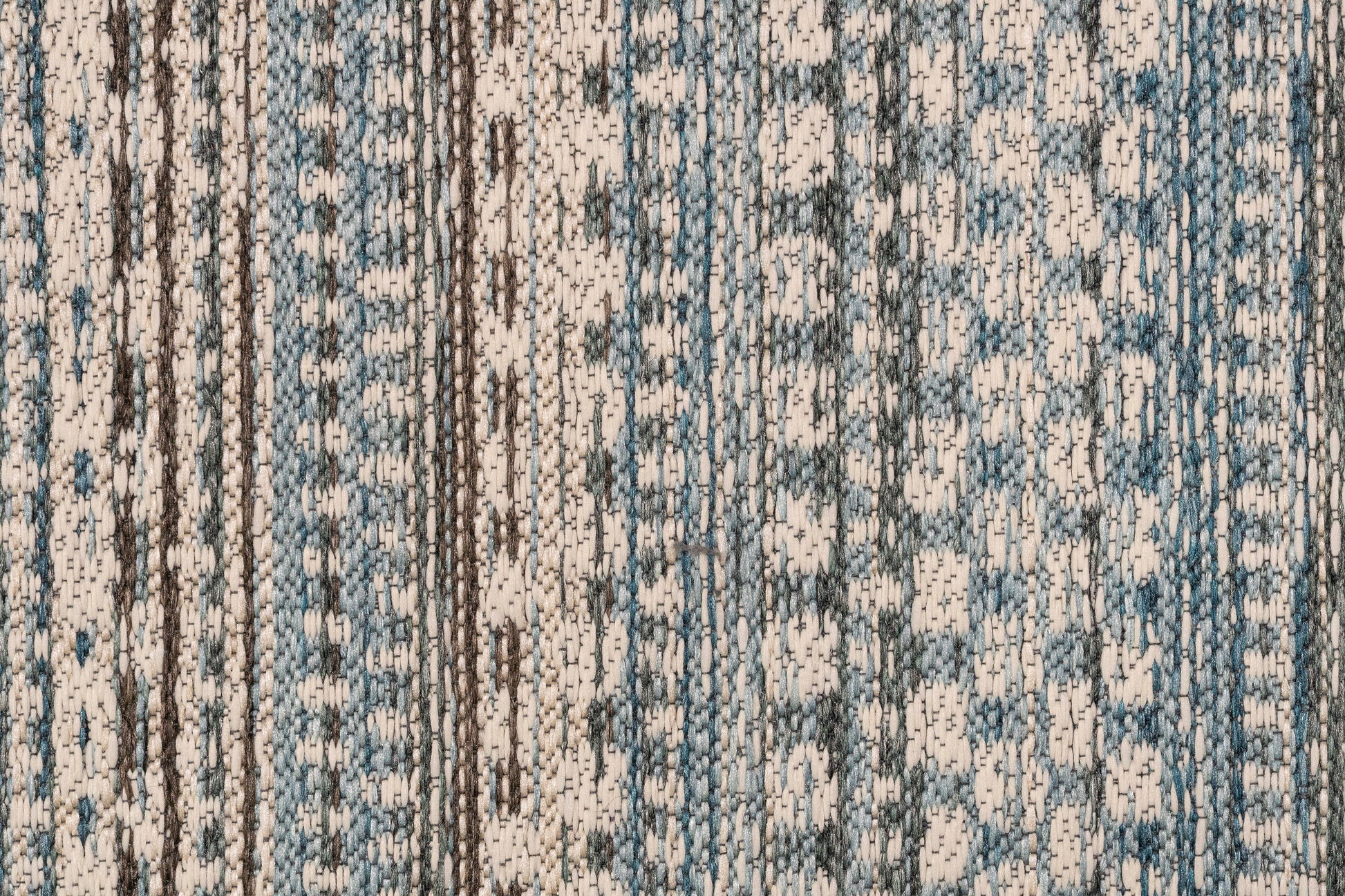 Brighton Contemporary Beige/Blue Modern No Pile Rug