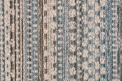 Brighton Contemporary Beige/Blue Modern No Pile Rug