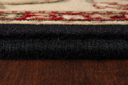 Brilliant Traditional Black Classic Medium Pile Rug