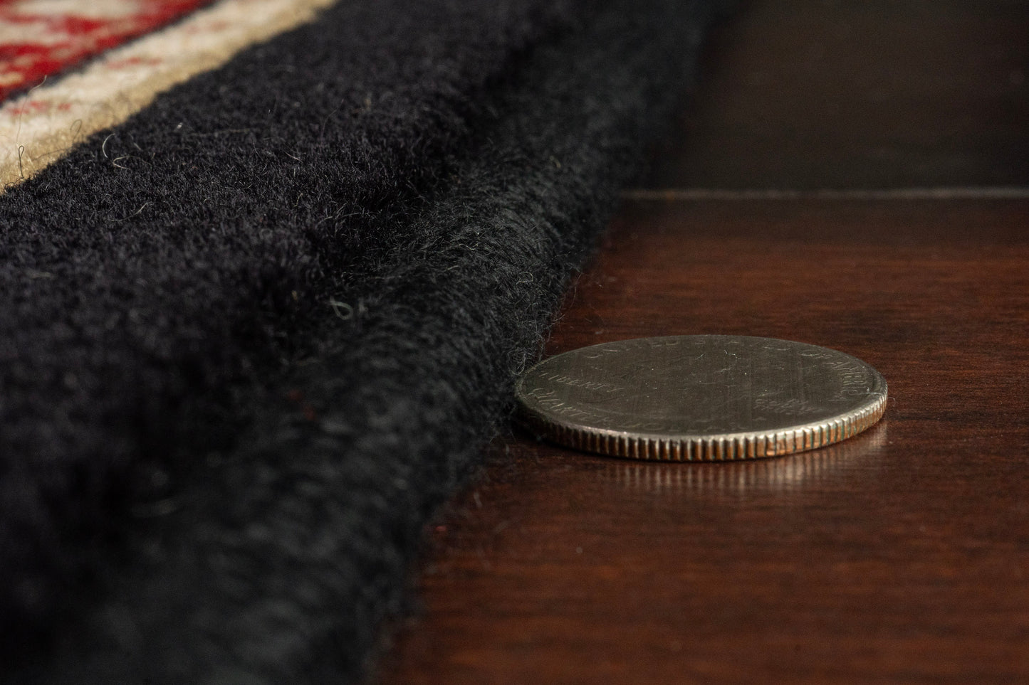 Brilliant Traditional Black Classic Medium Pile Rug