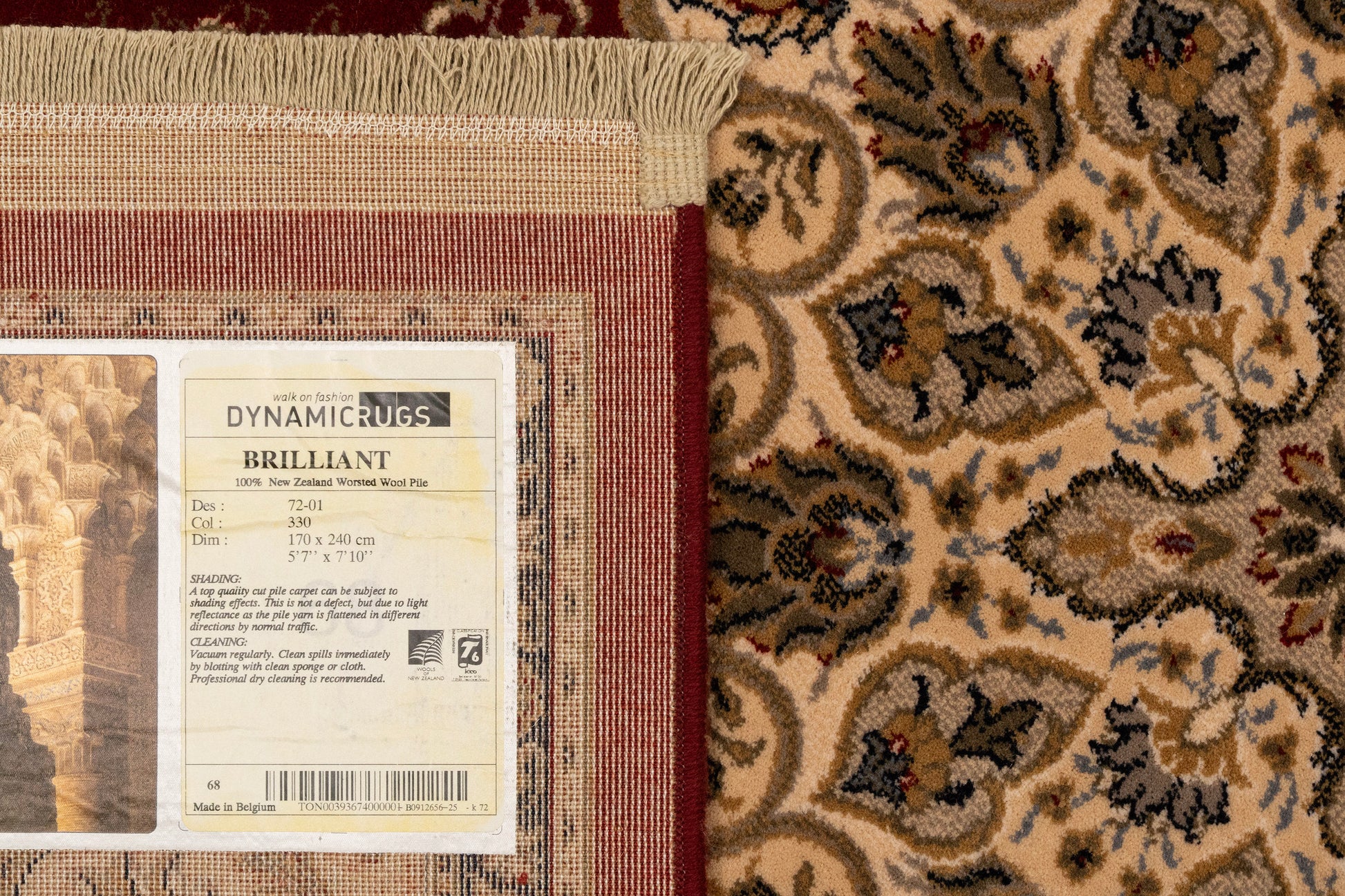 Brilliant Traditional Red Classic Medium Pile Rug