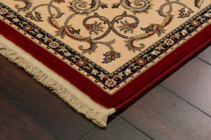 Brilliant Traditional Red Classic Medium Pile Rug