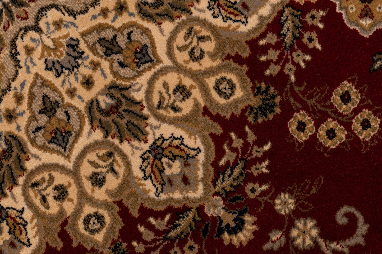 Brilliant Traditional Red Classic Medium Pile Rug