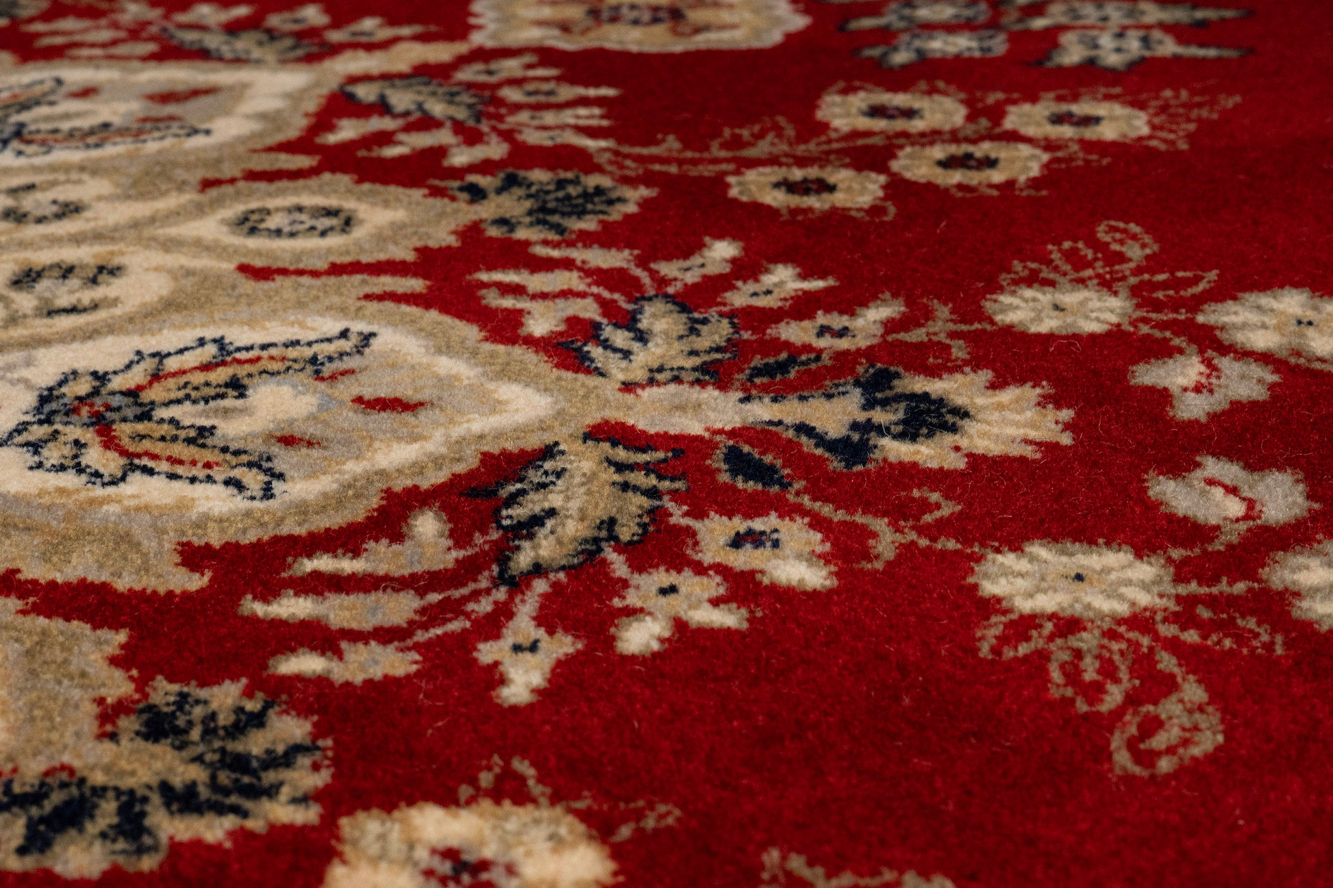 Brilliant Traditional Red Classic Medium Pile Rug