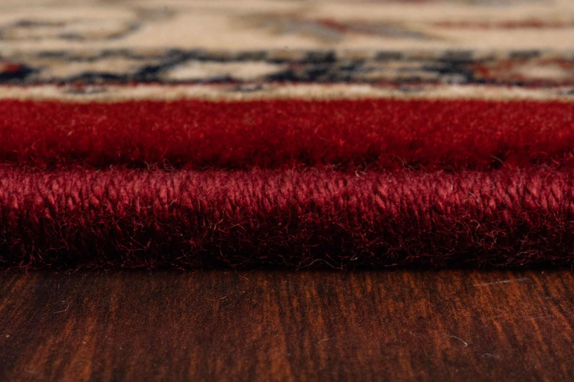 Brilliant Traditional Red Classic Medium Pile Rug