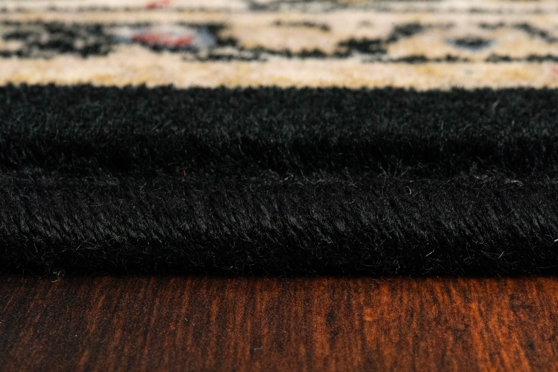 Brilliant Traditional Black Classic Medium Pile Rug