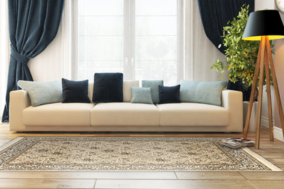 Brilliant Traditional Linen Classic Medium Pile Rug