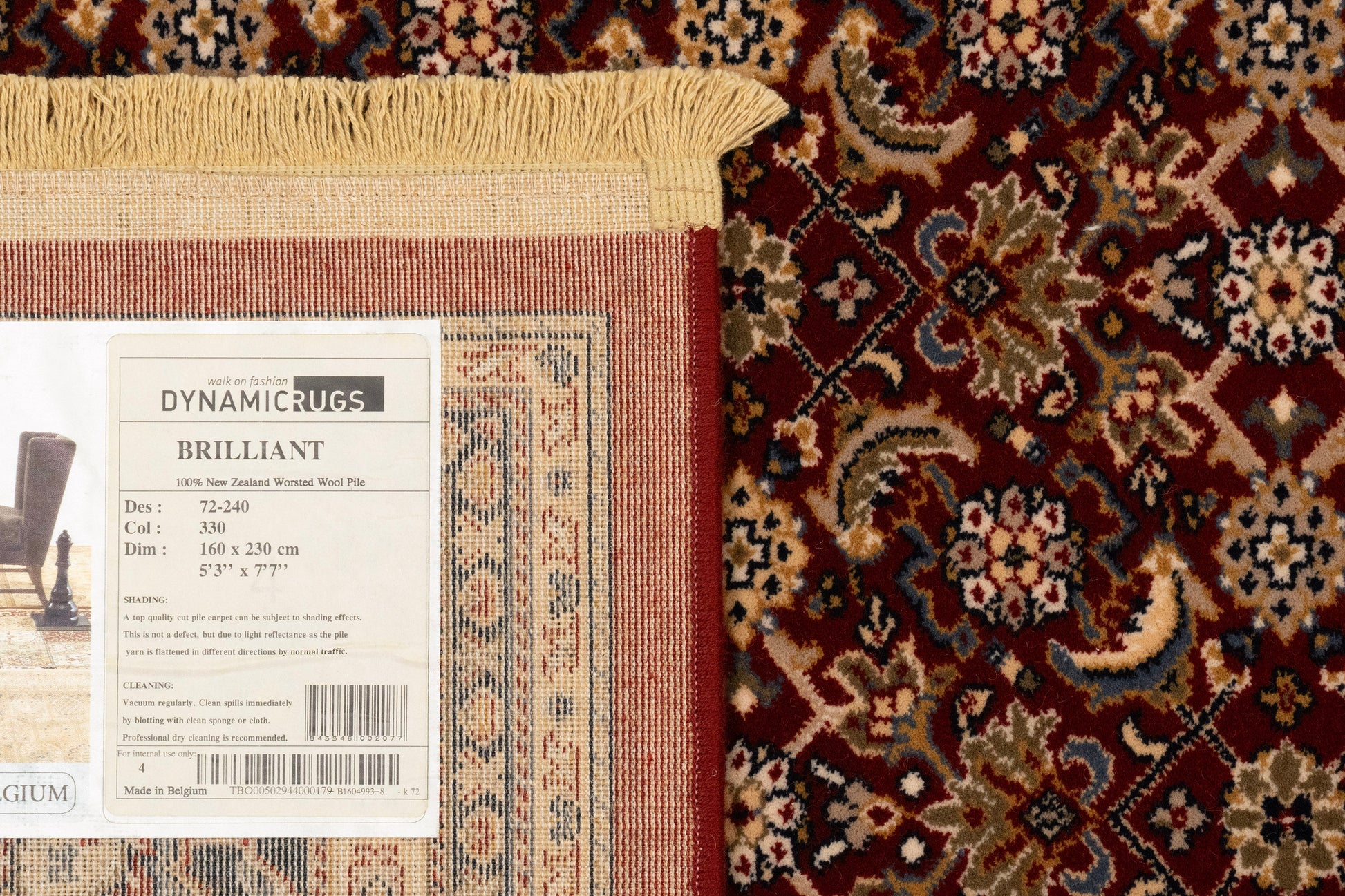 Brilliant Traditional Red Classic Medium Pile Rug
