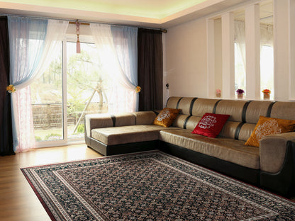 Brilliant Traditional Red Classic Medium Pile Rug