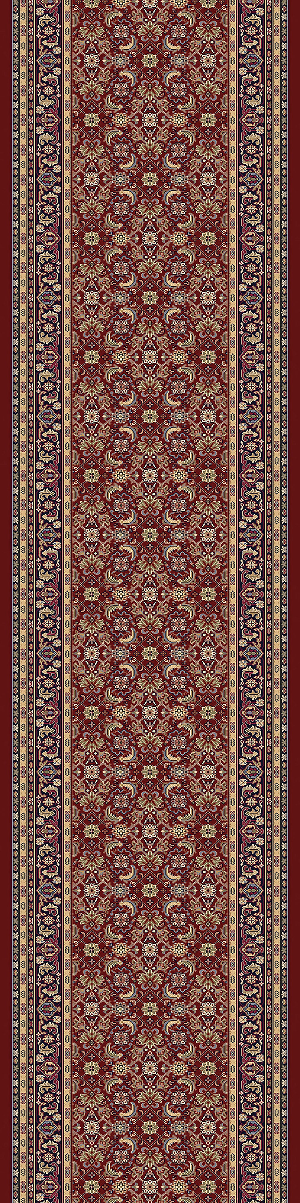 Brilliant Traditional Red Classic Medium Pile Rug