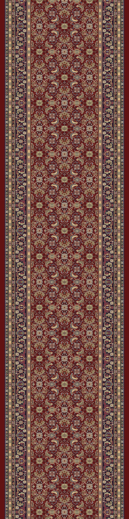 Brilliant Traditional Red Classic Medium Pile Rug