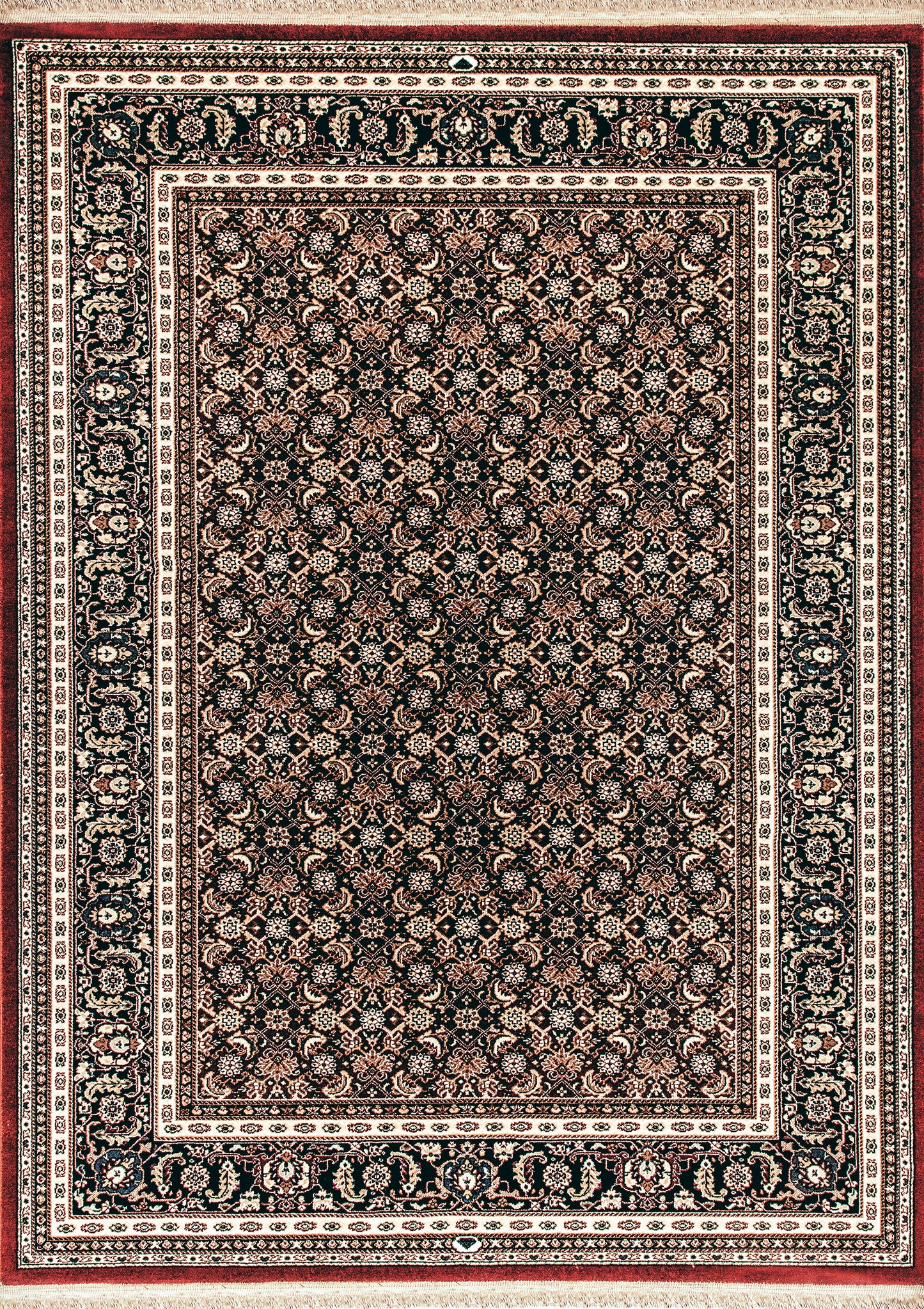 Brilliant Traditional Red Classic Medium Pile Rug