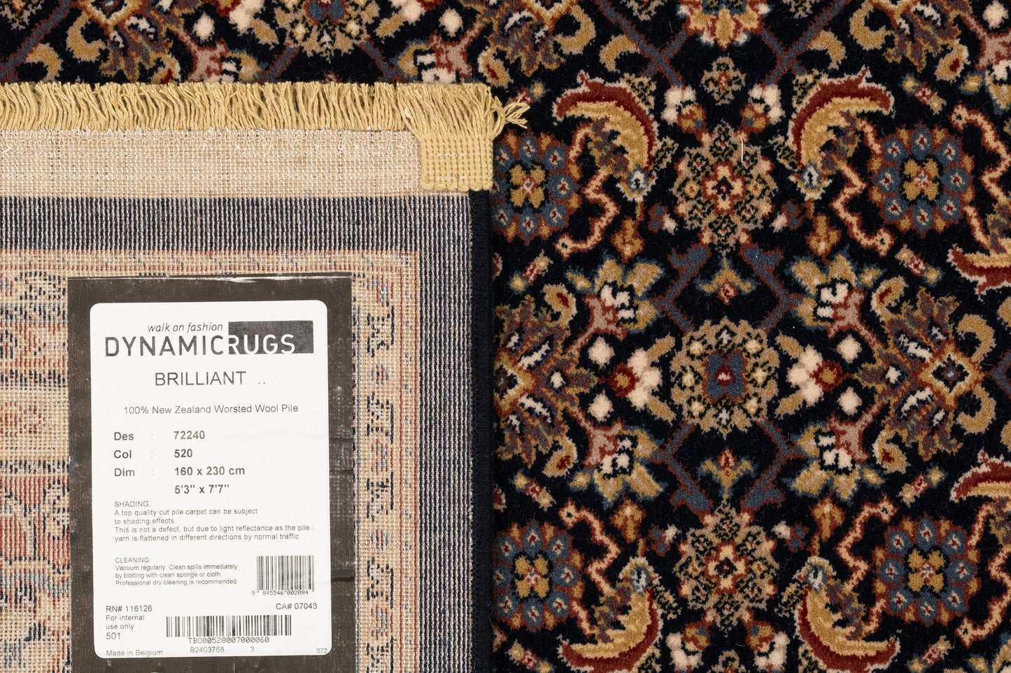 Brilliant Traditional Navy Classic Medium Pile Rug
