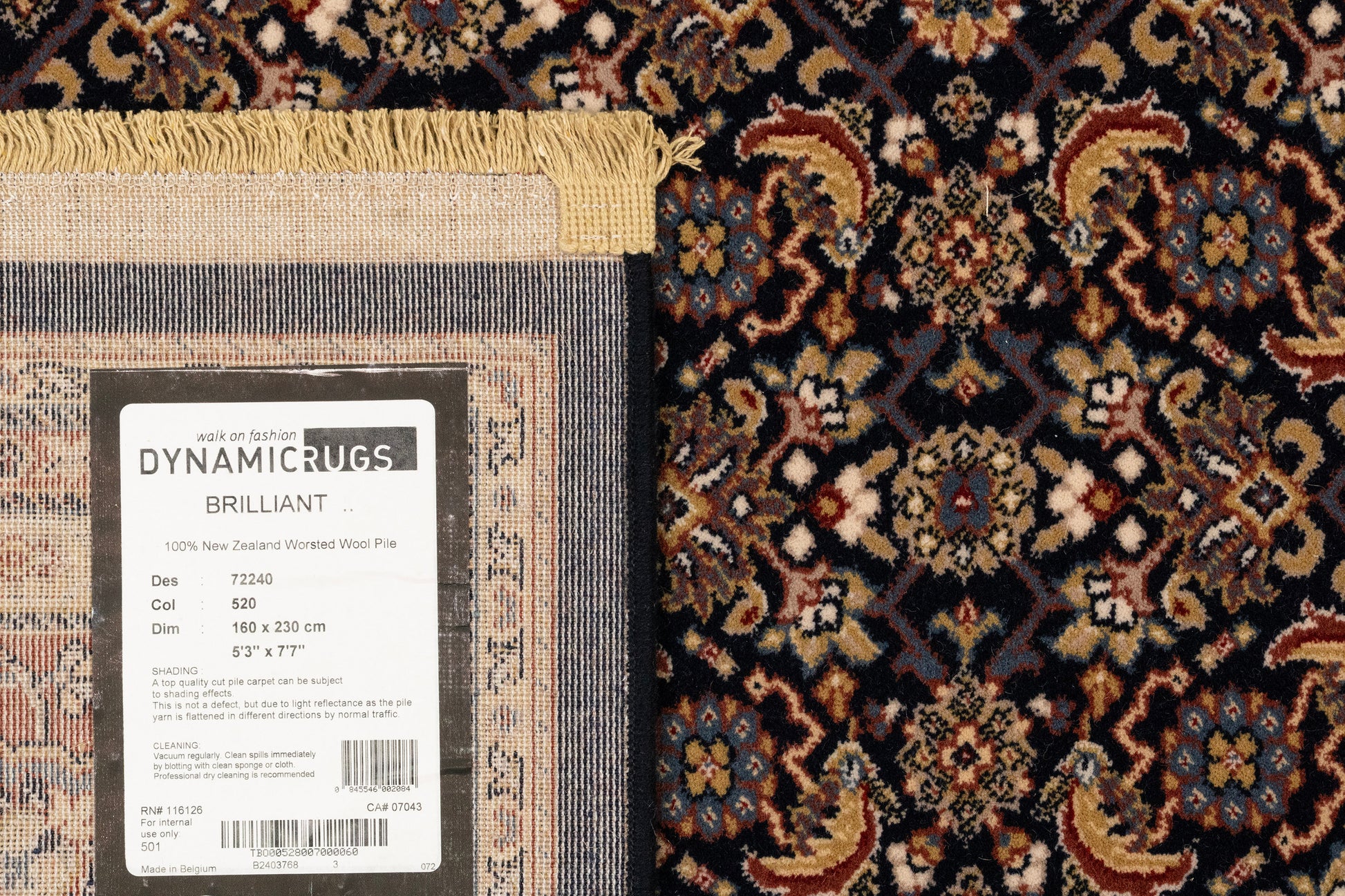 Brilliant Traditional Navy Classic Medium Pile Rug