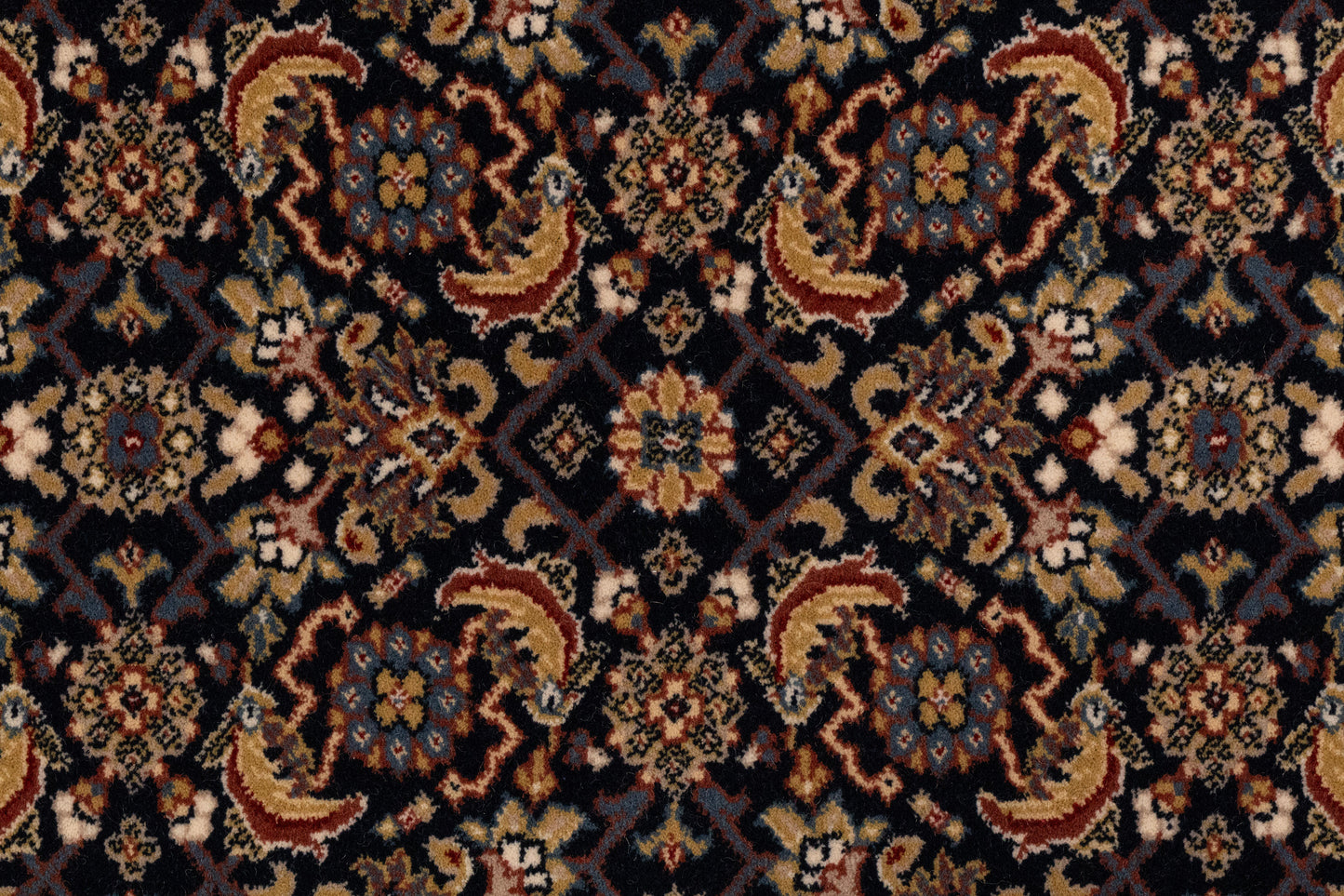 Brilliant Traditional Navy Classic Medium Pile Rug