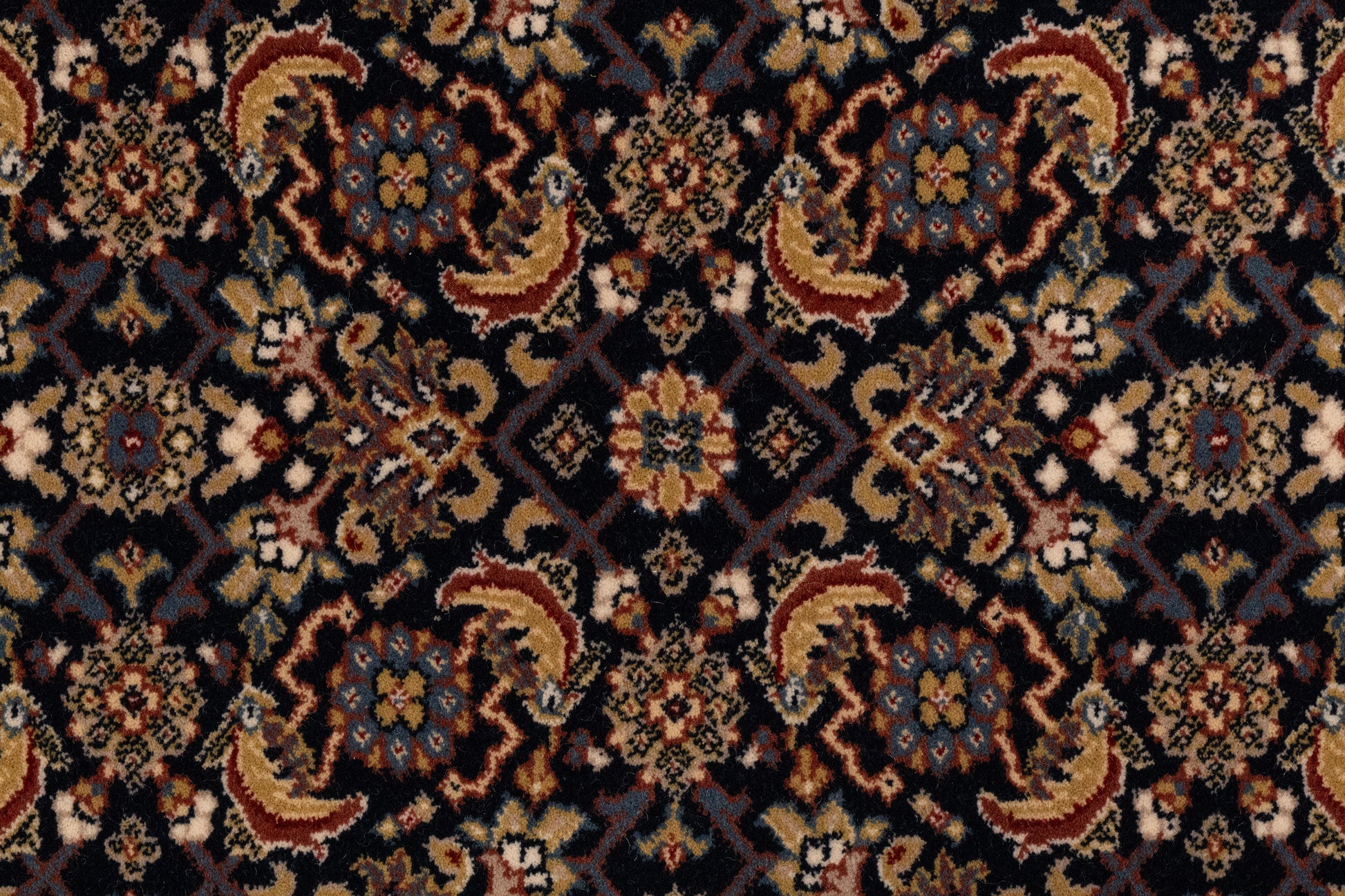Brilliant Traditional Navy Classic Medium Pile Rug