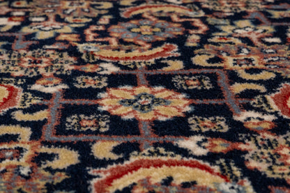 Brilliant Traditional Navy Classic Medium Pile Rug