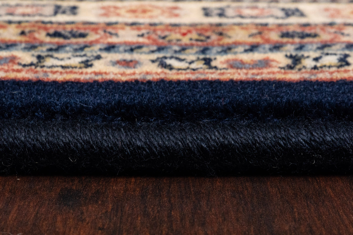 Brilliant Traditional Navy Classic Medium Pile Rug