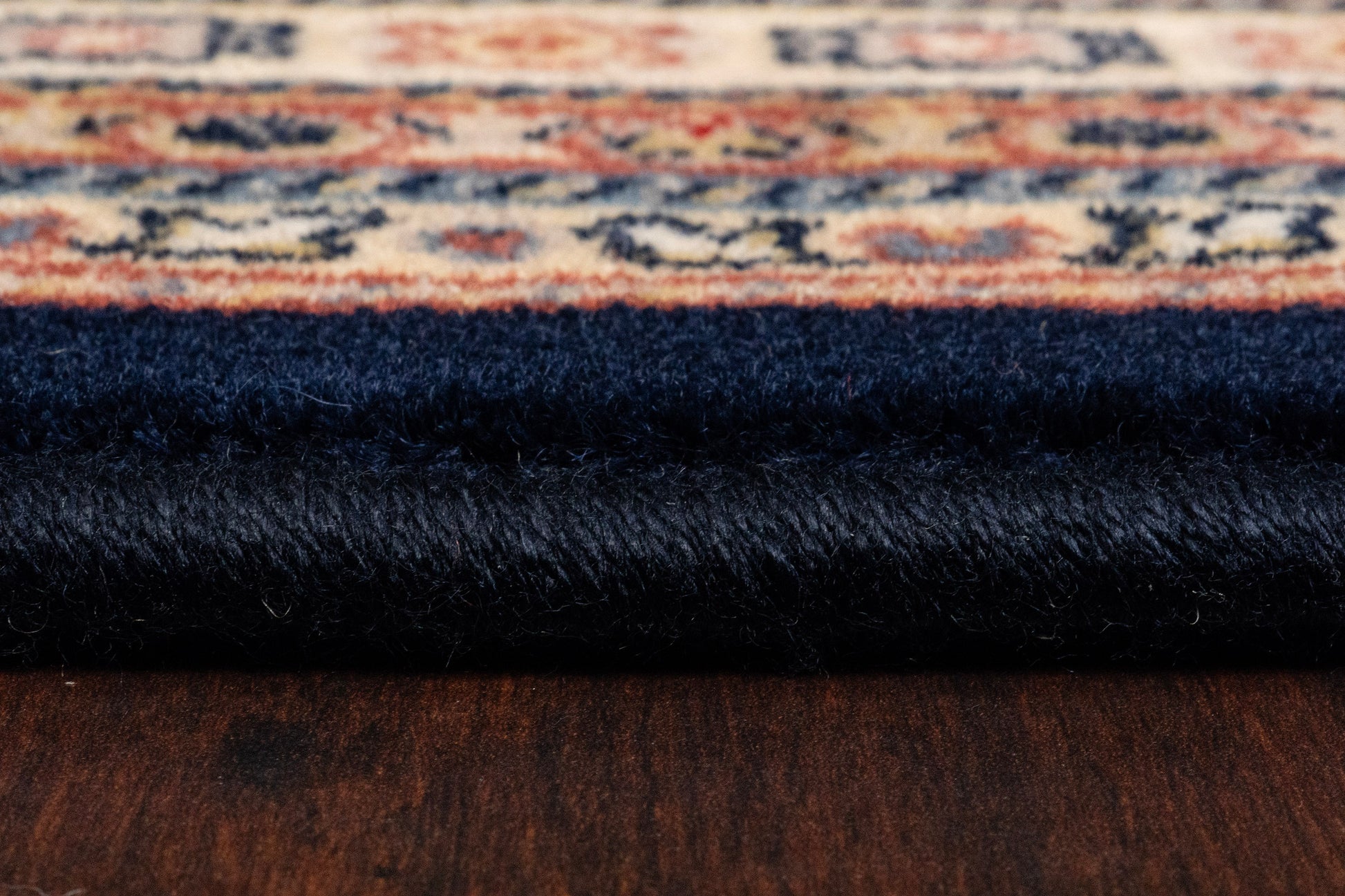 Brilliant Traditional Navy Classic Medium Pile Rug