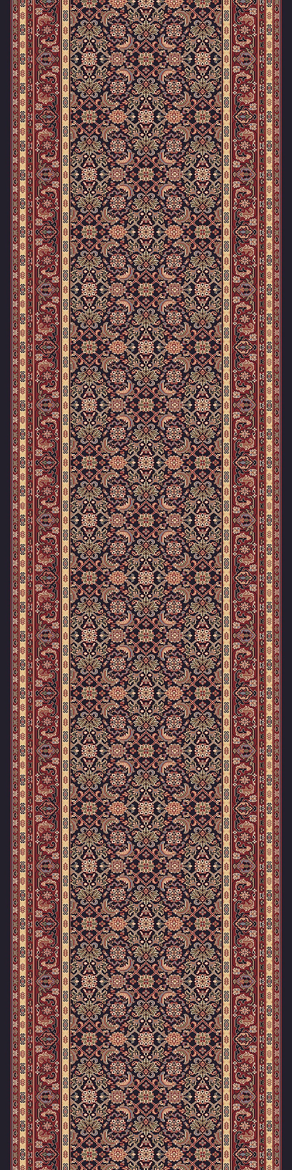 Brilliant Traditional Navy Classic Medium Pile Rug