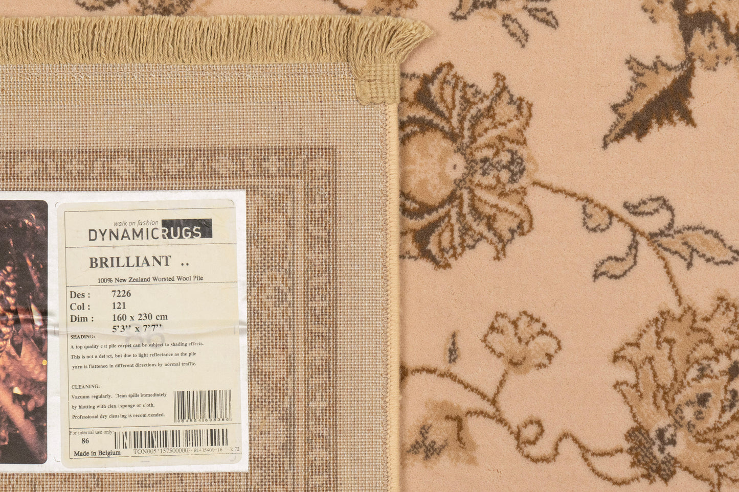 Brilliant Traditional Ivory Classic Medium Pile Rug