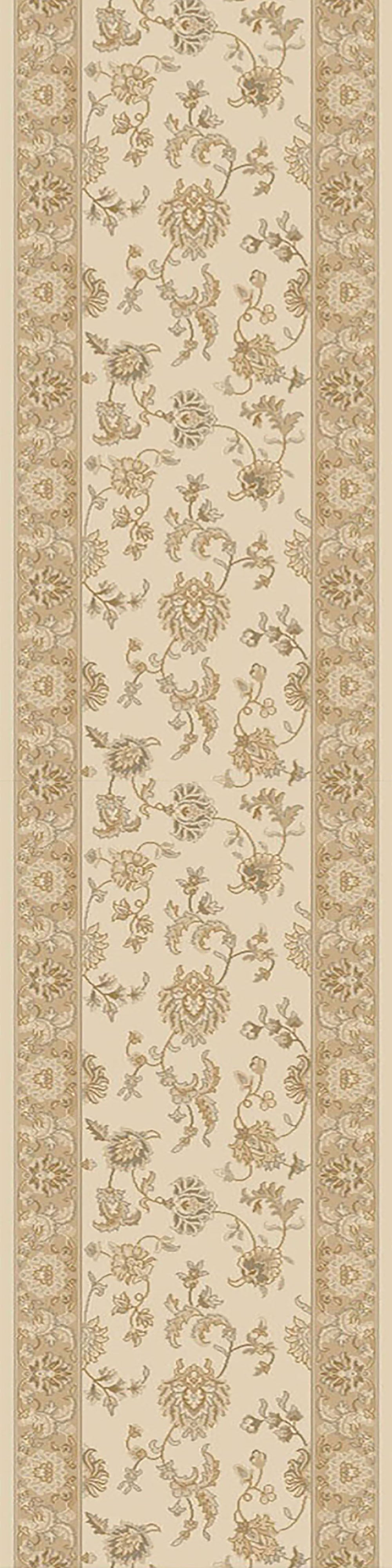 Brilliant Traditional Ivory Classic Medium Pile Rug