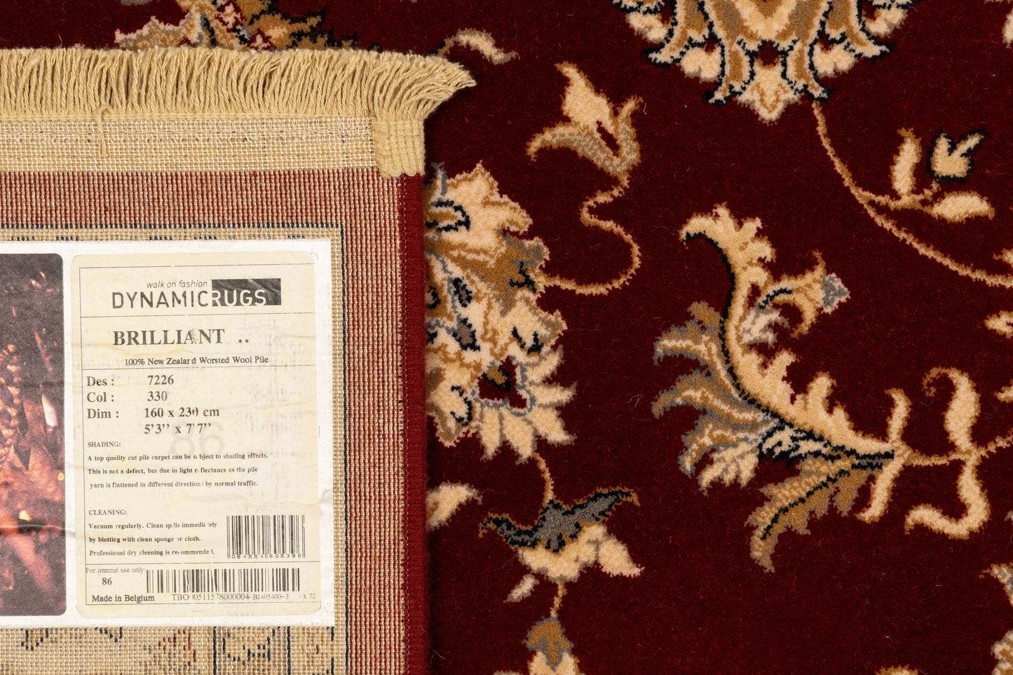 Brilliant Traditional Red Classic Medium Pile Rug