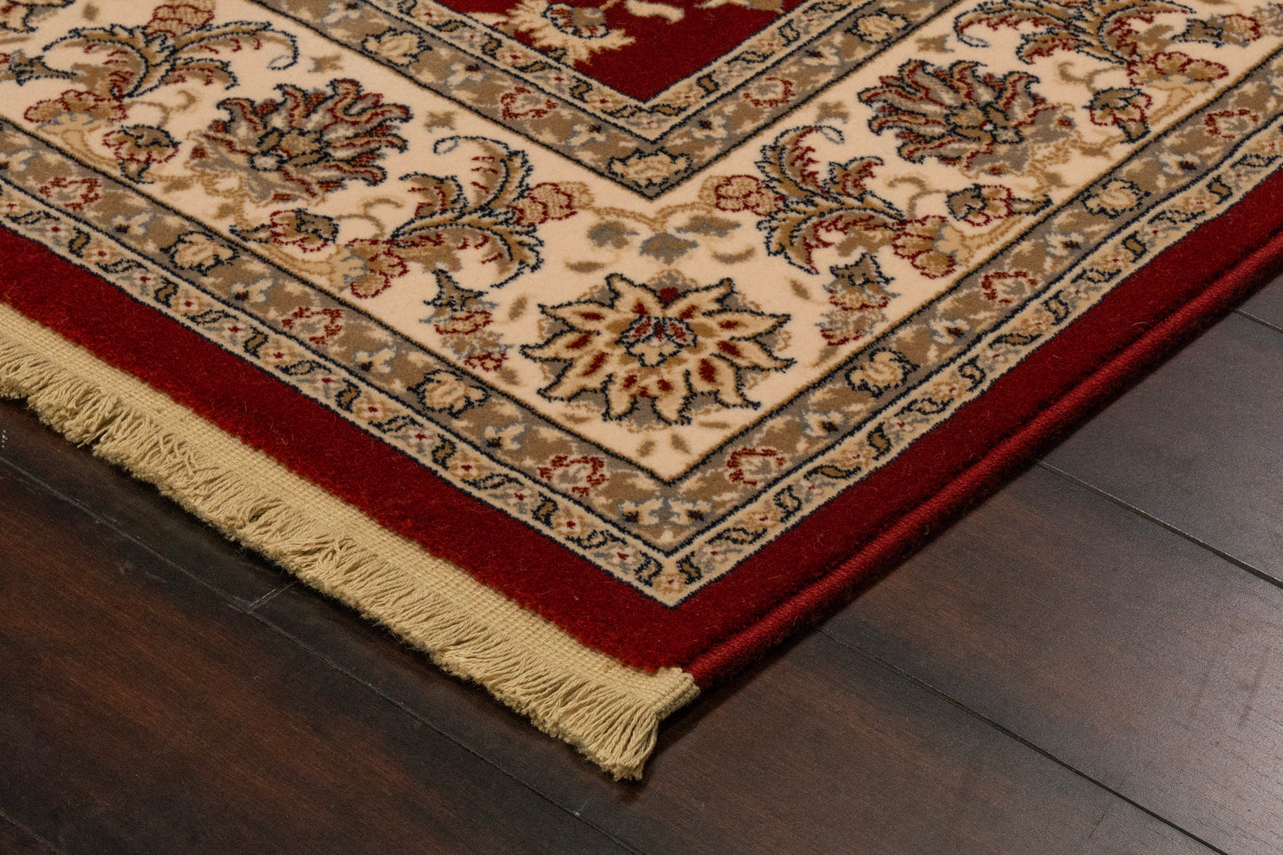 Brilliant Traditional Red Classic Medium Pile Rug