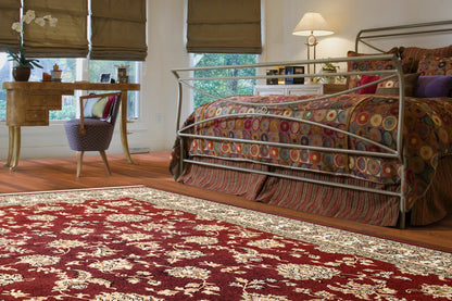 Brilliant Traditional Red Classic Medium Pile Rug