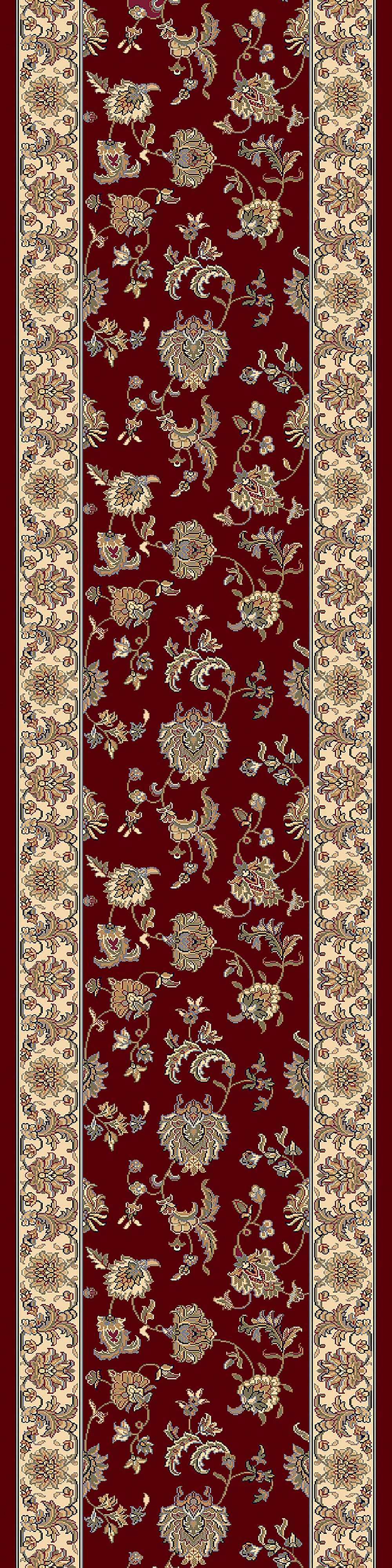 Brilliant Traditional Red Classic Medium Pile Rug