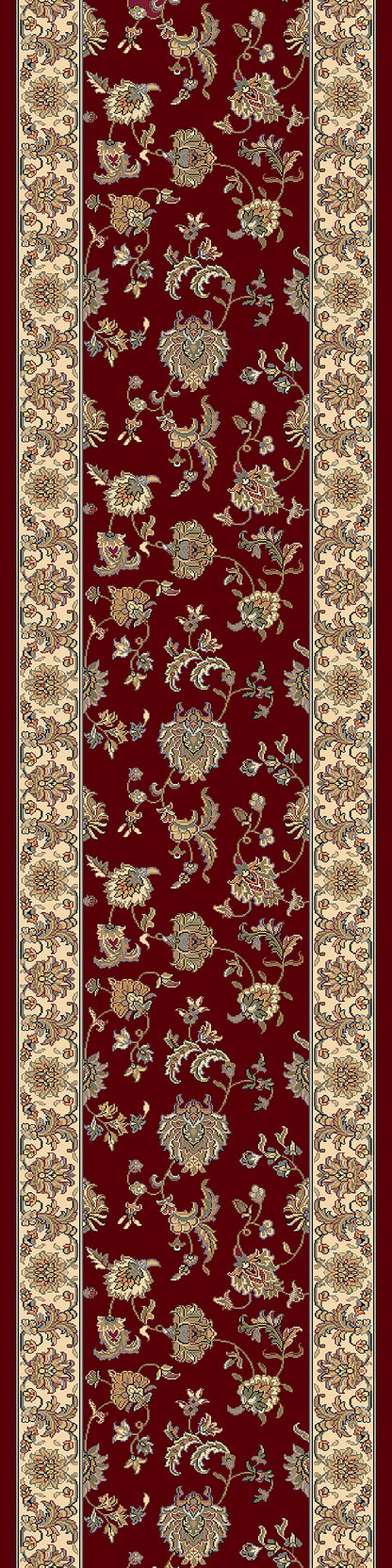 Brilliant Traditional Red Classic Medium Pile Rug
