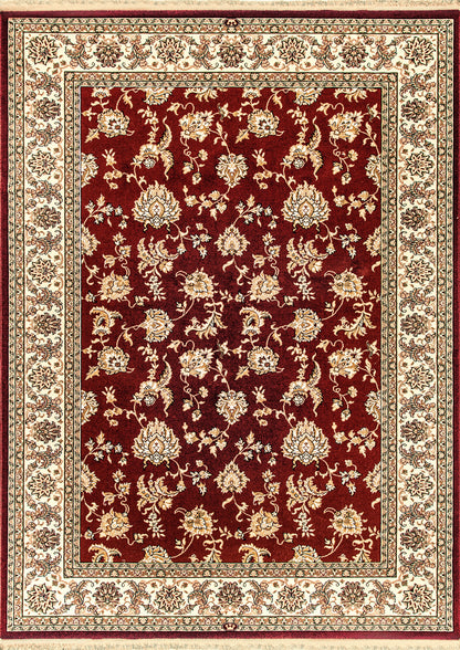 Brilliant Traditional Red Classic Medium Pile Rug
