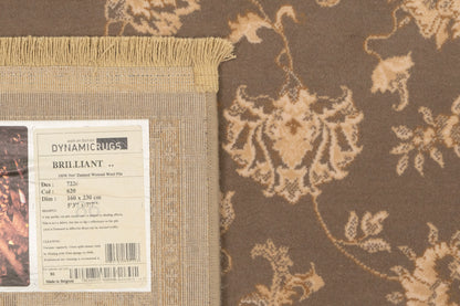 Brilliant Traditional Brown Classic Medium Pile Rug