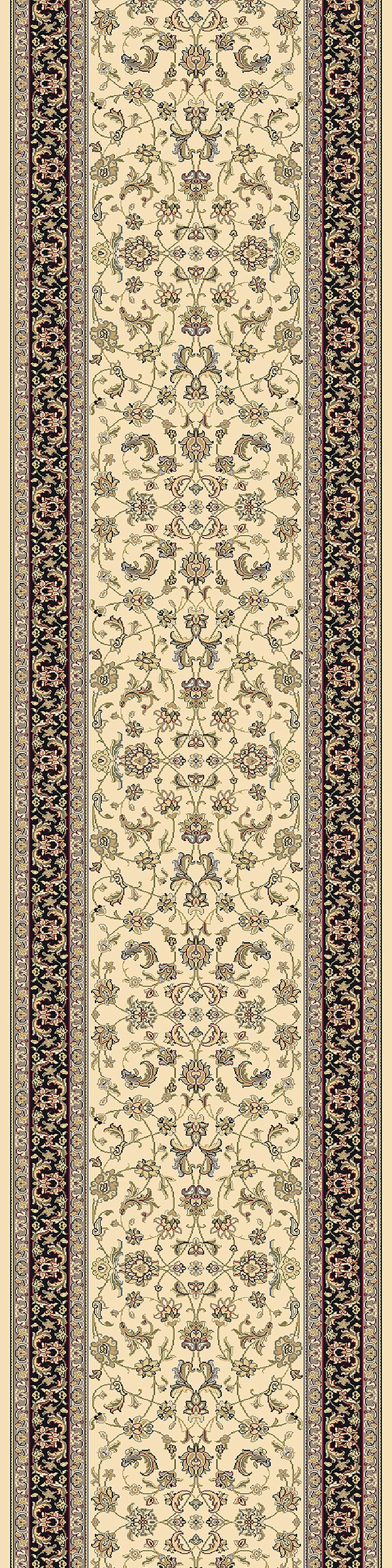 Brilliant Traditional Ivory Classic Medium Pile Rug