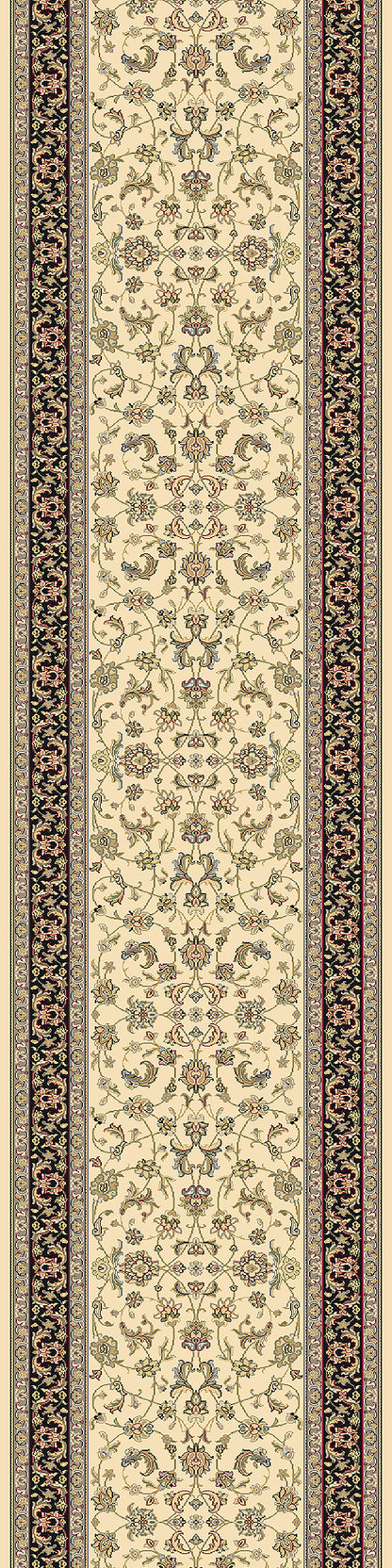 Brilliant Traditional Ivory Classic Medium Pile Rug