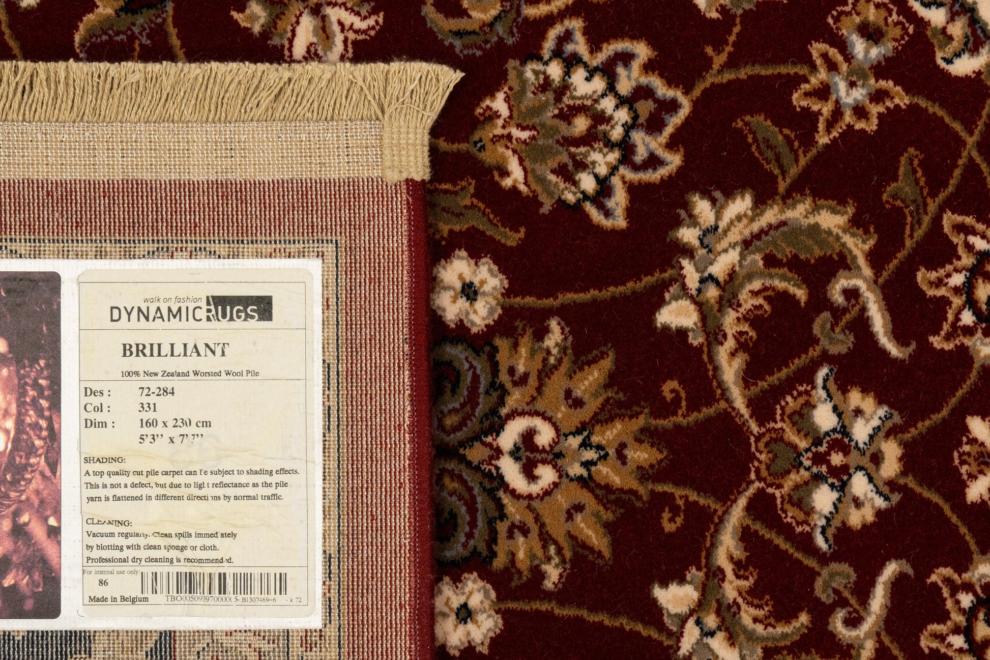 Brilliant Traditional Red Classic Medium Pile Rug