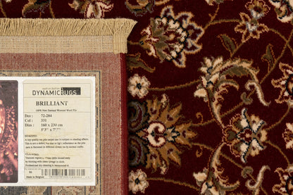 Brilliant Traditional Red Classic Medium Pile Rug