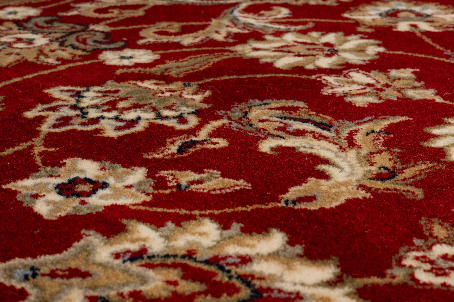 Brilliant Traditional Red Classic Medium Pile Rug