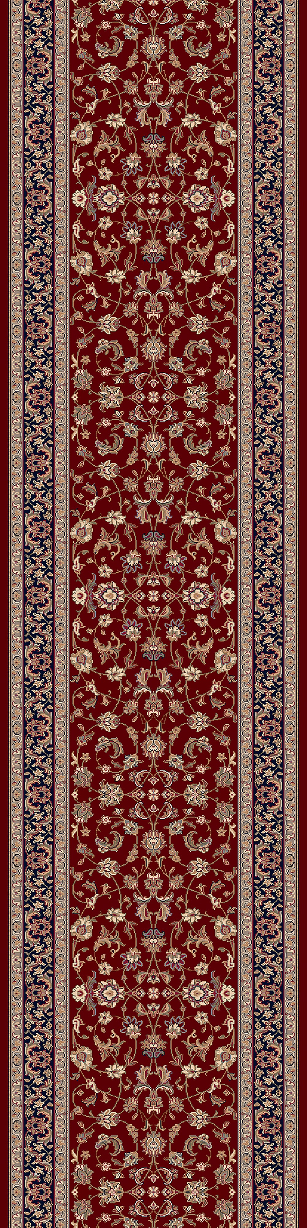 Brilliant Traditional Red Classic Medium Pile Rug