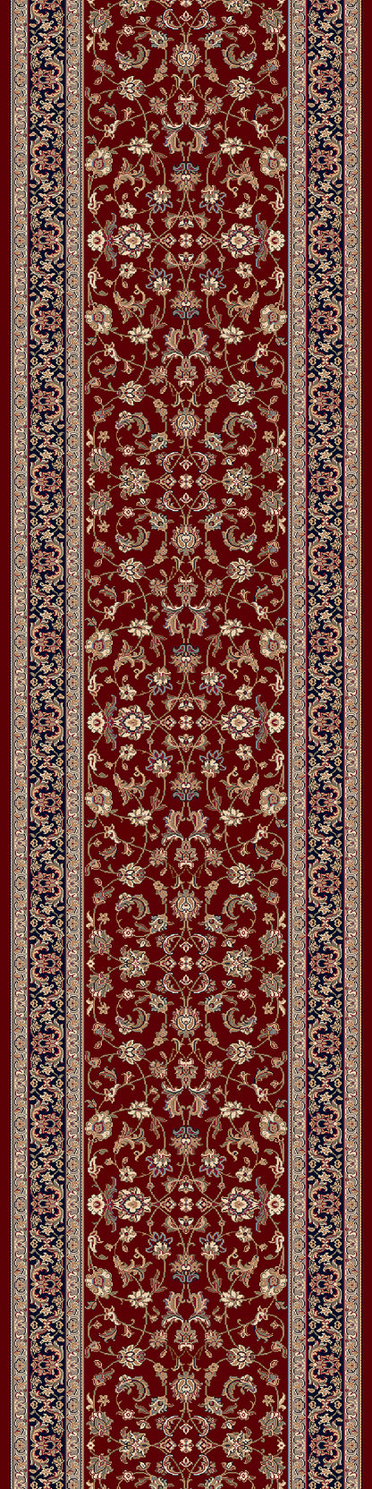 Brilliant Traditional Red Classic Medium Pile Rug