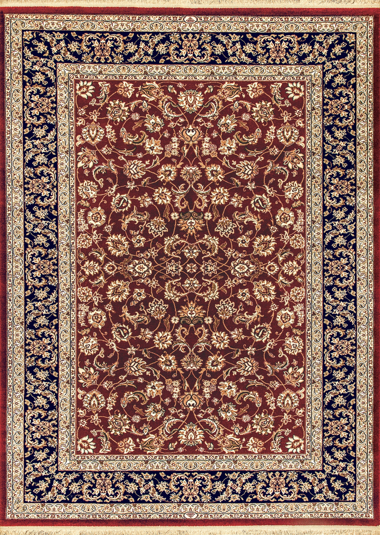 Brilliant Traditional Red Classic Medium Pile Rug
