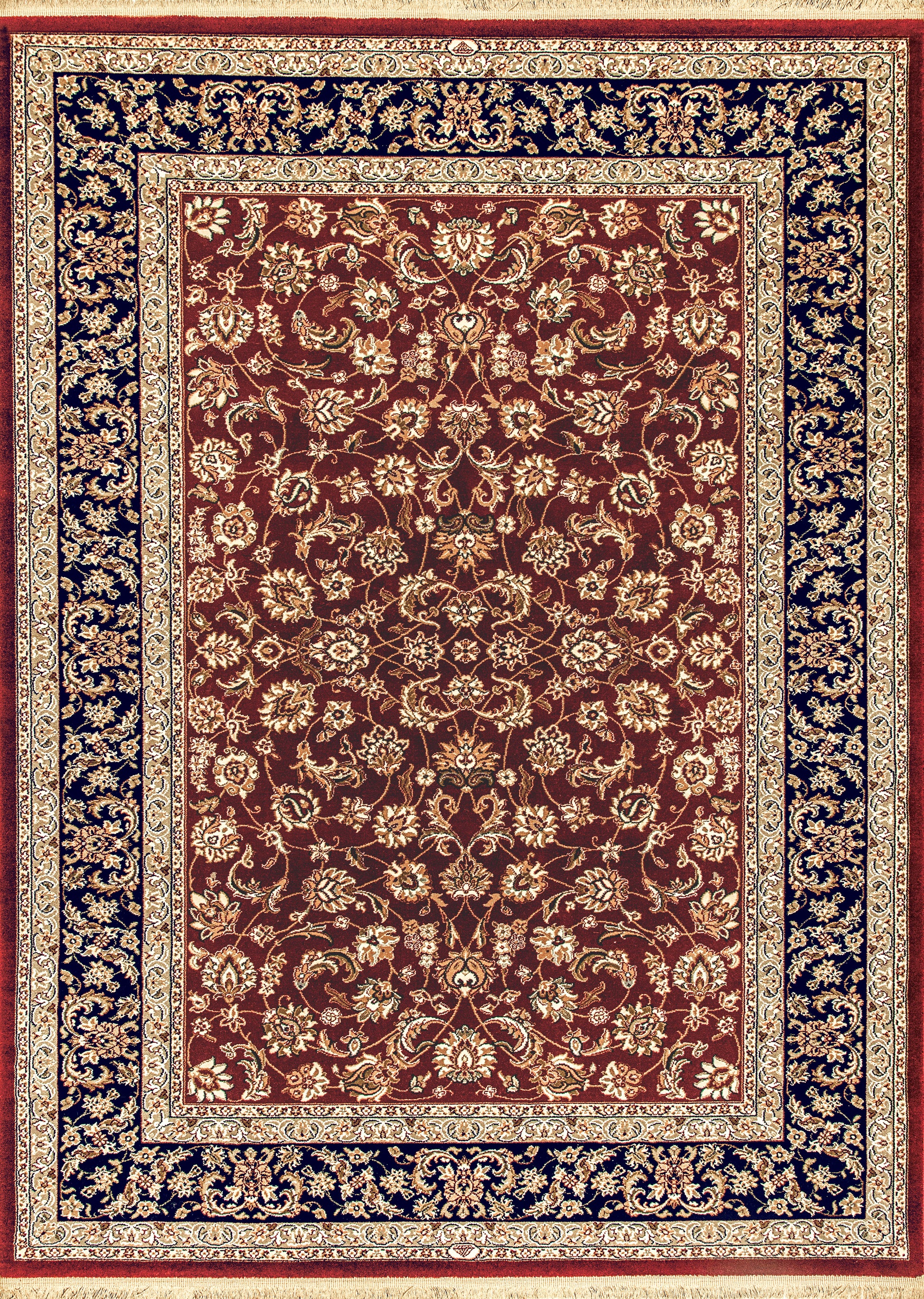 Brilliant Traditional Red Classic Medium Pile Rug