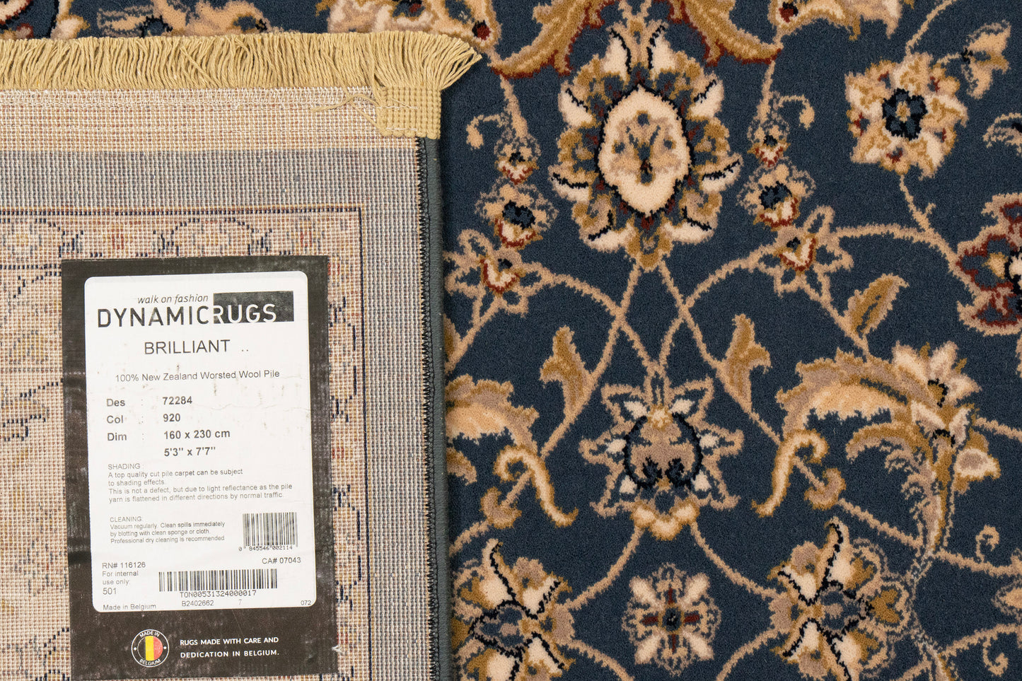 Brilliant Traditional Blue Classic Medium Pile Rug