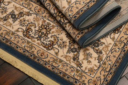 Brilliant Traditional Blue Classic Medium Pile Rug