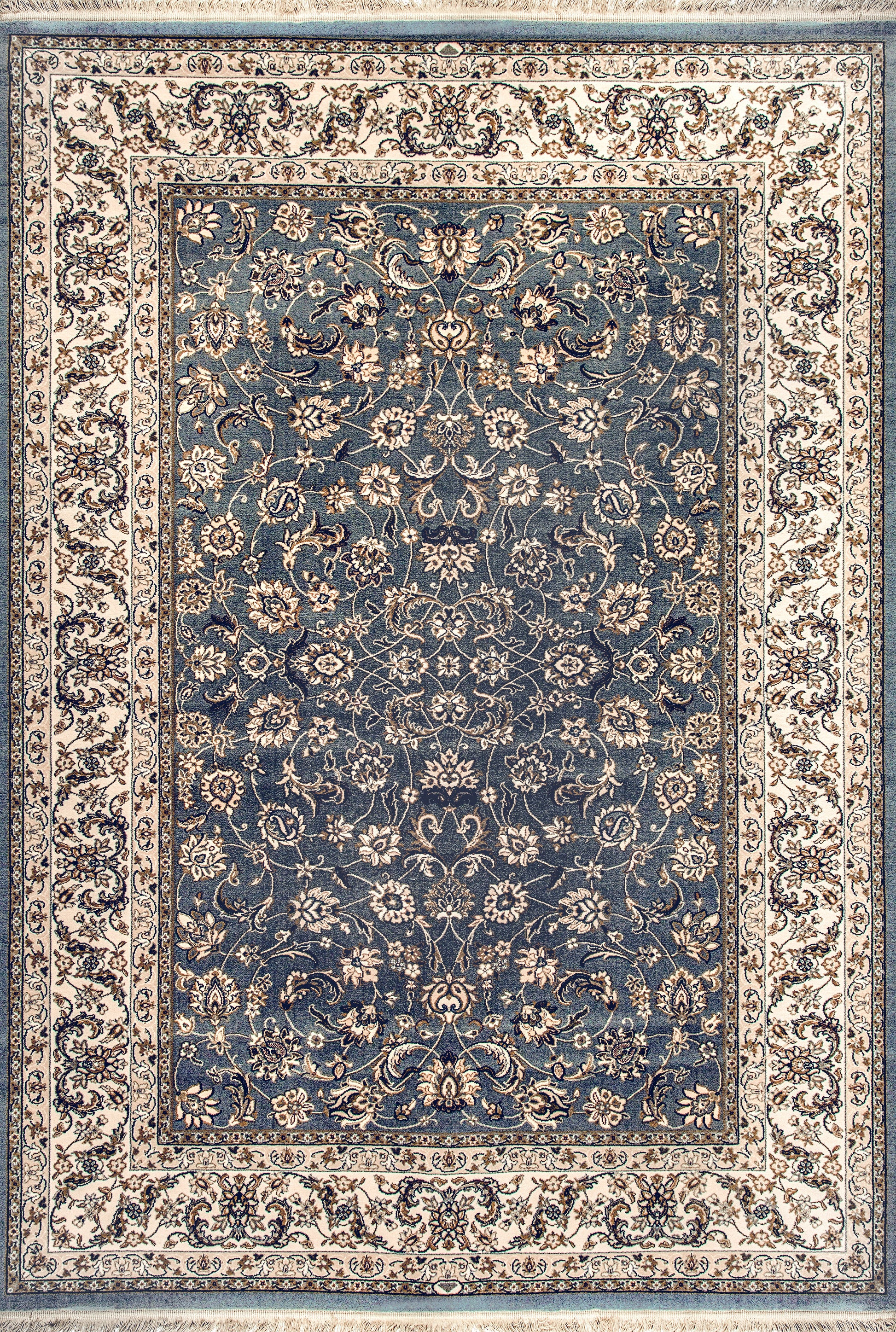 Brilliant Traditional Blue Classic Medium Pile Rug